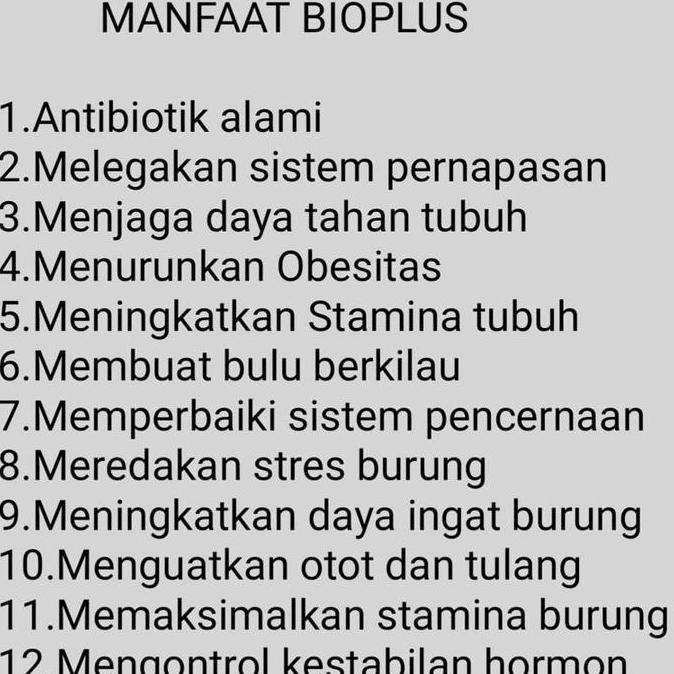 Vitamin Burung Bio Plus DRK New