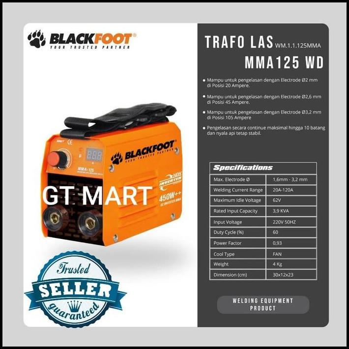 BEST DEAL MESIN LAS INVERTER MMA-125WD / MMA 125WD / MMA125WD BLACKFOOT (LAKONI)
