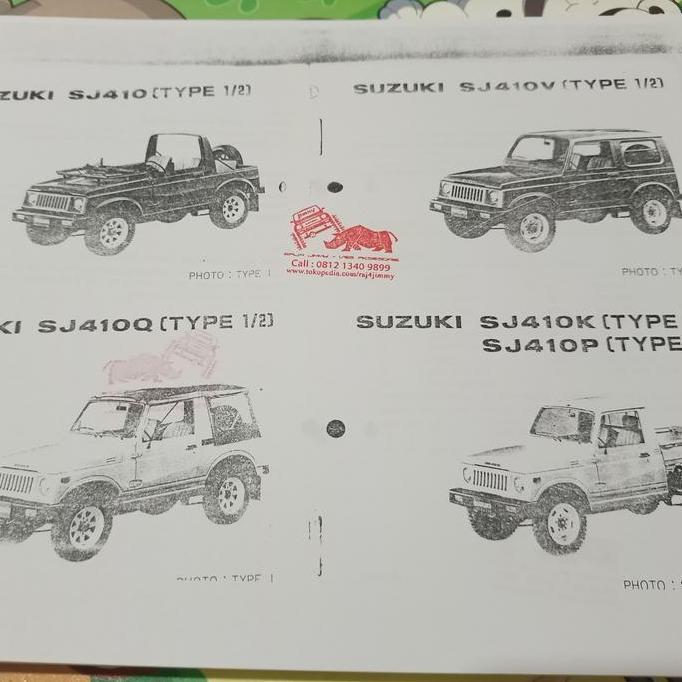 New | Katalog Copy Part Suzuki Jimny Sj410 / Jimny Sierra