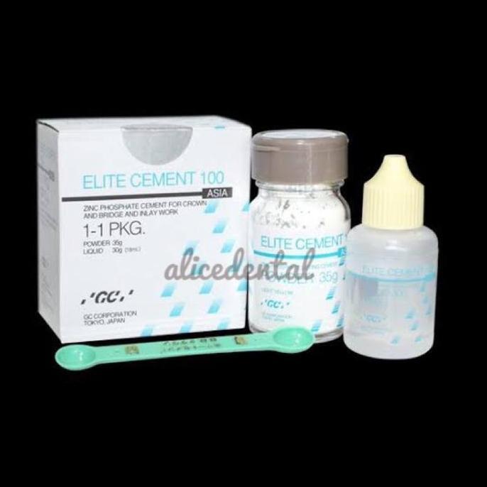 Alice Dental Gc Elite Cement Mini Pack Zinc Phospate Semen Zinc Fosfat Phospat Lem Crown Gigi Palsu 