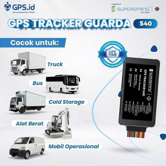 Gps.Id Prime Guarda S40 Gps Tracker Pelacak Kendaraan Jaringan 4G Fitur Matikan Mesin Jarak Jauh Kos