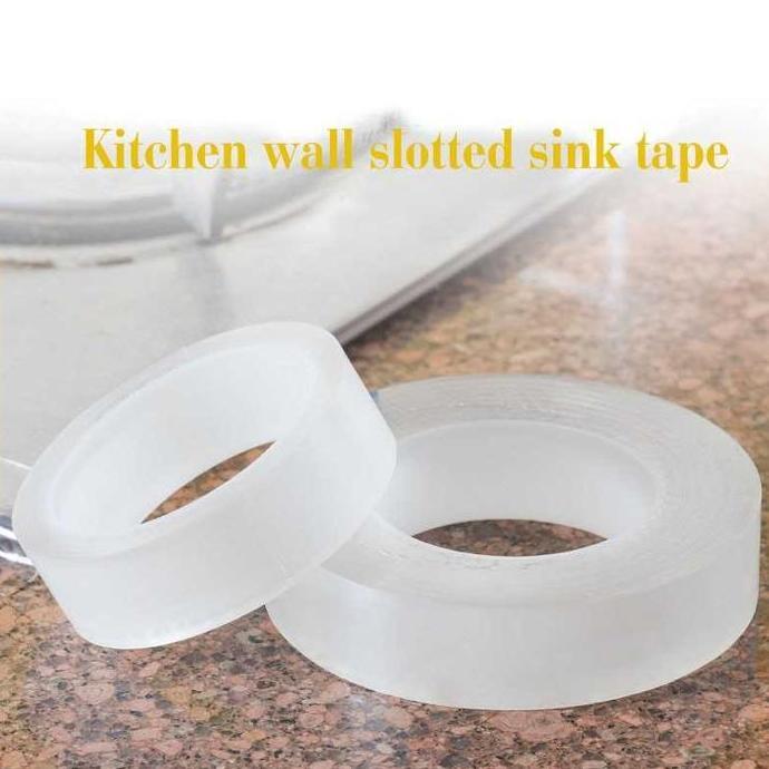LADHUVHI Lakban Waterproof Anti  Bocor Perekat Anti Air Dapur Kitchen Sink Seal Tape 3M-Bening