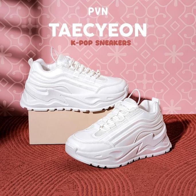 Pvn Taecyeon Sepatu Sneakers Cream White Black - 234