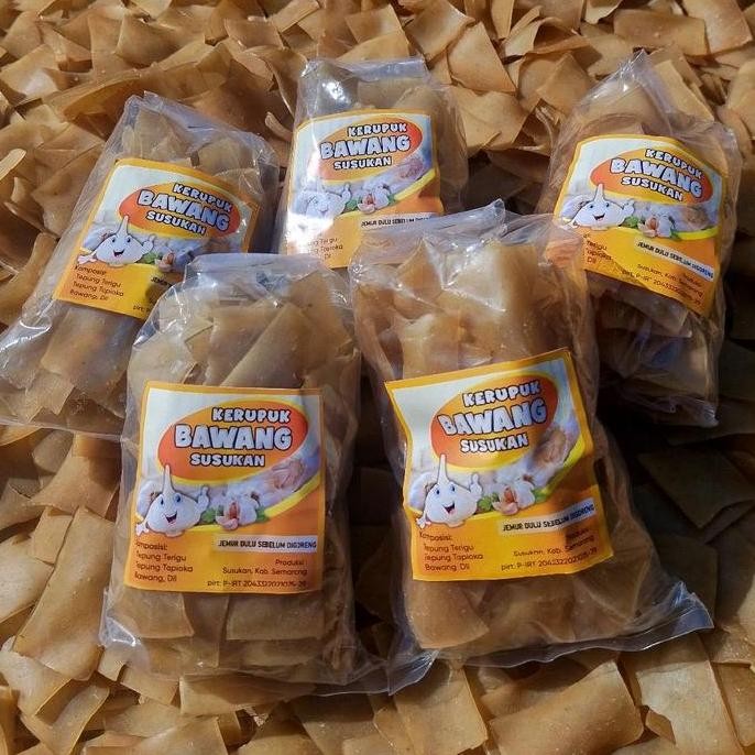 1 kg Kerupuk Snack Bawang Mentah Gurih Asli - Food Krupuk khas susukan Camilan