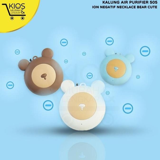 Kalung Penjernih Udara 505 Ion Negatif Air Purifier Bear Cute