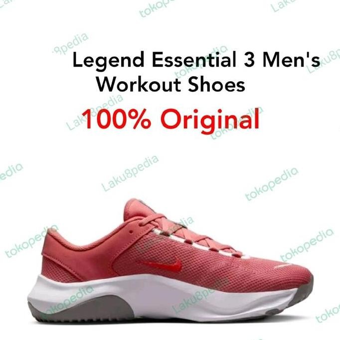 Original Nike Sepatu Legend Essential 3 Men Workout Shoes Dm1120-601