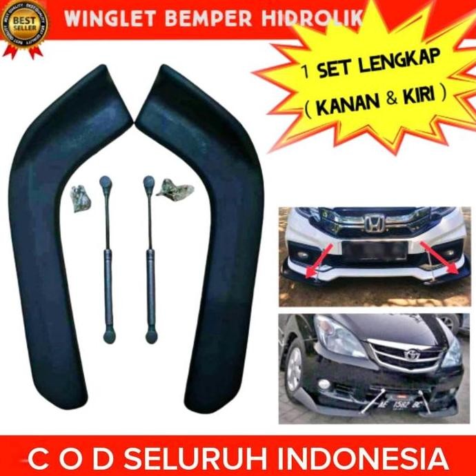 PELINDUNG BEMPER DEPAN MOBIL UNIVERSAL/WINGLET BEMPER HIDROLIK ANTI PECAH / ANTI BARET / ANTI GORES 