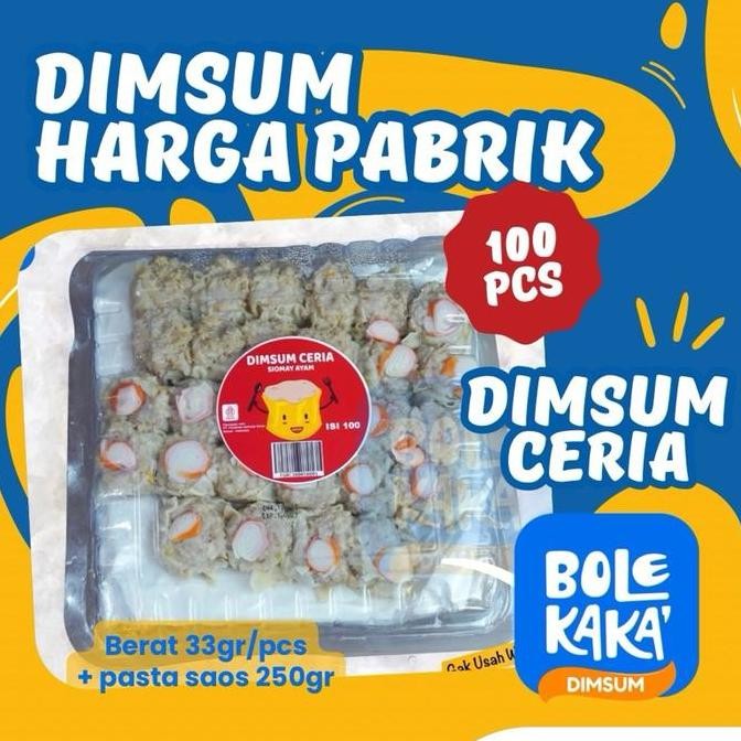DIMSUM HARGA PABRIK BOLEKAKA DIMSUM CERIA isi 100 HALAL