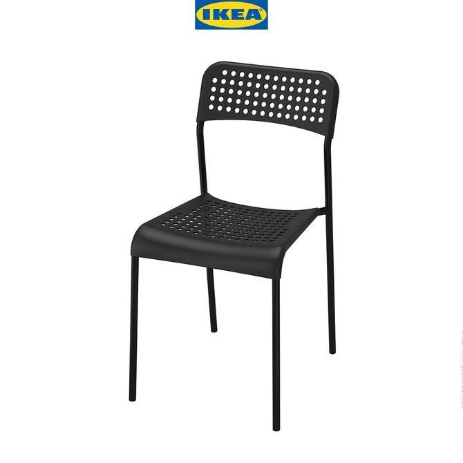 IKEA ADDE Kursi Minimalis dengan Sandaran Punggung - Hitam