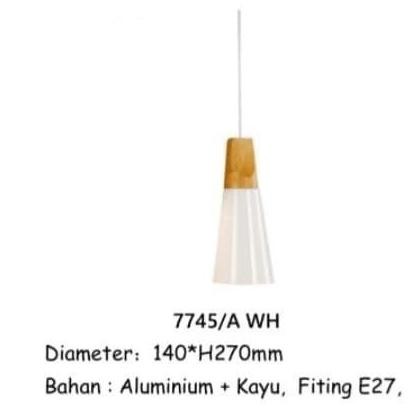 LAMPU GANTUNG CAFE MINIMALIS 7745 -A / PENDANT LAMP WARNA / LAMPU CAFE Murah