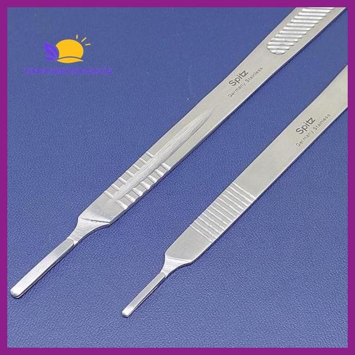 (MEDIS) ALAT MEDIS SCALPEL HANDLE SOLID NO. 3L / 4L ( 21CM ) - SPITZ RUMAH SAKIT KESEHATAN DOKTER PU