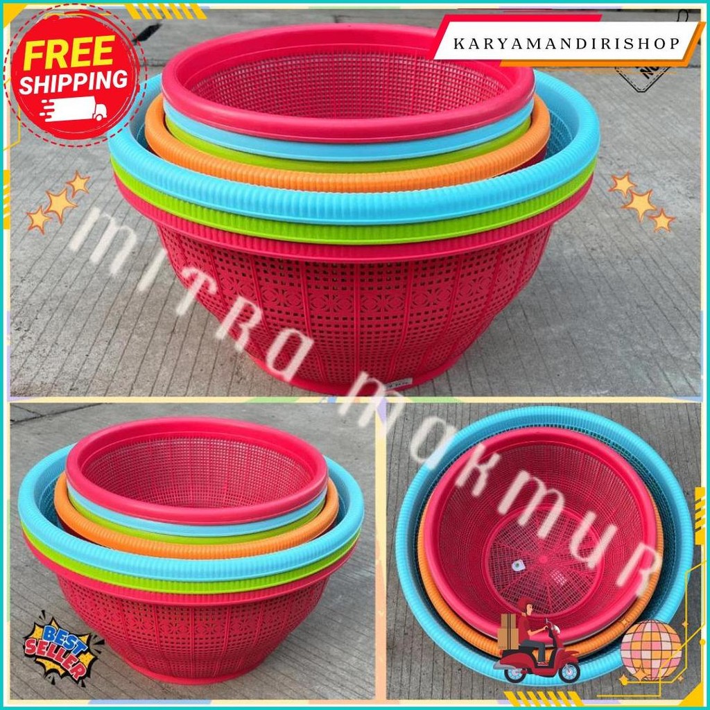 Lion Star - Baku Nasi Plastik Wakul Cengkeh Plastik Tempat Nasi Bakul Nasi Bw-7 Cod