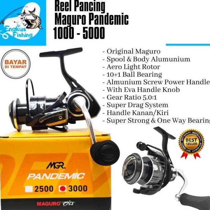 Reel Pancing Maguro Pandemic1000-5000 Original (10+1 Bearing)