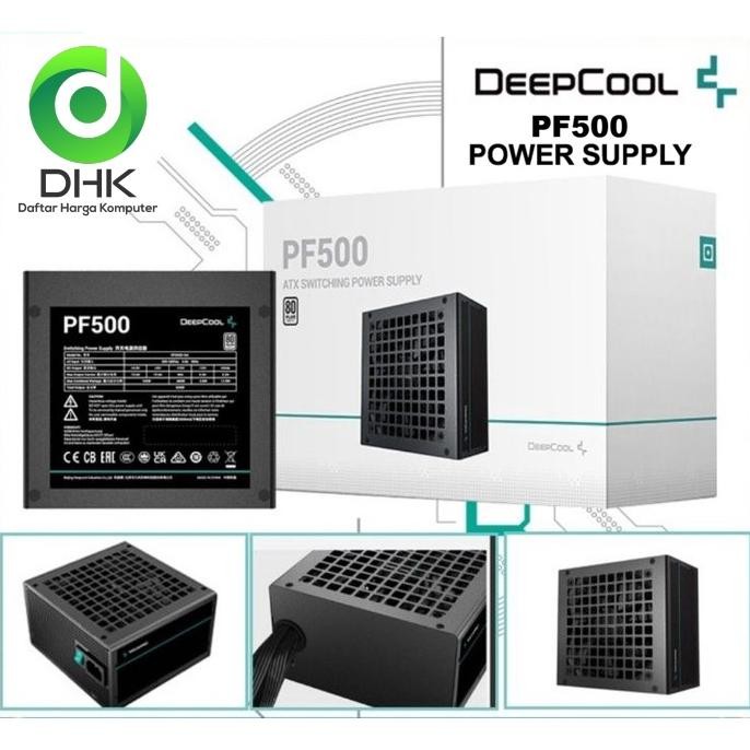 Power Supply Deepcool PF500 (Flat Cable) 500W PSU 80 PLUS BLACK CABLE