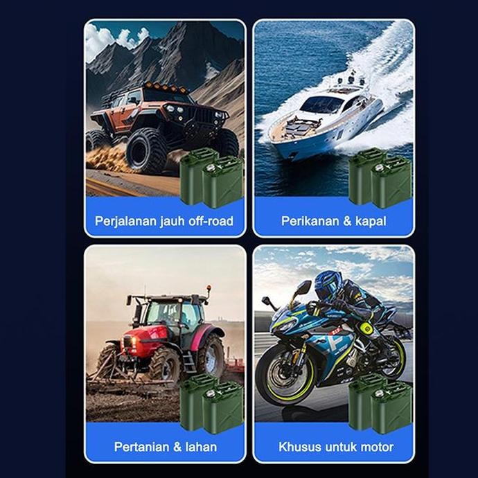 BEARERS- JERRYCAN Jerigen Besi Jerrycan Bensin Solar 10/20/30 Liter Tangki Oli Minyak Plus selang