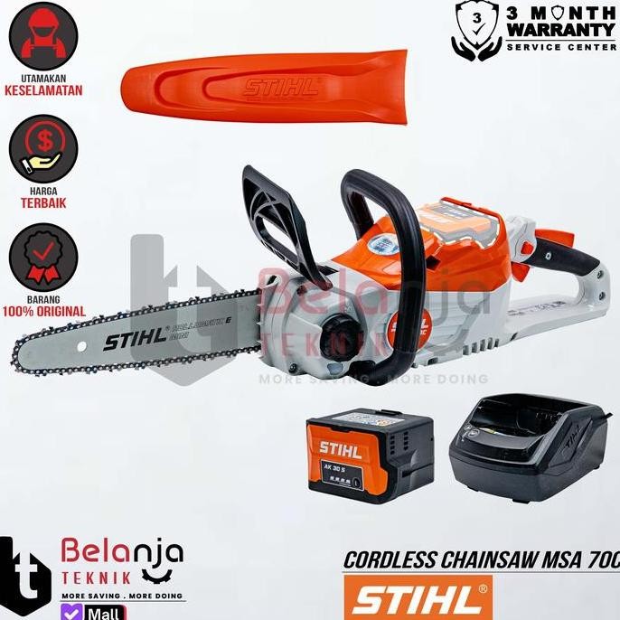 JINICHI- STIHL Mesin Potong Kayu Baterai MSA 70 C-BQ Cordless Chainsaw 12" Inch Set