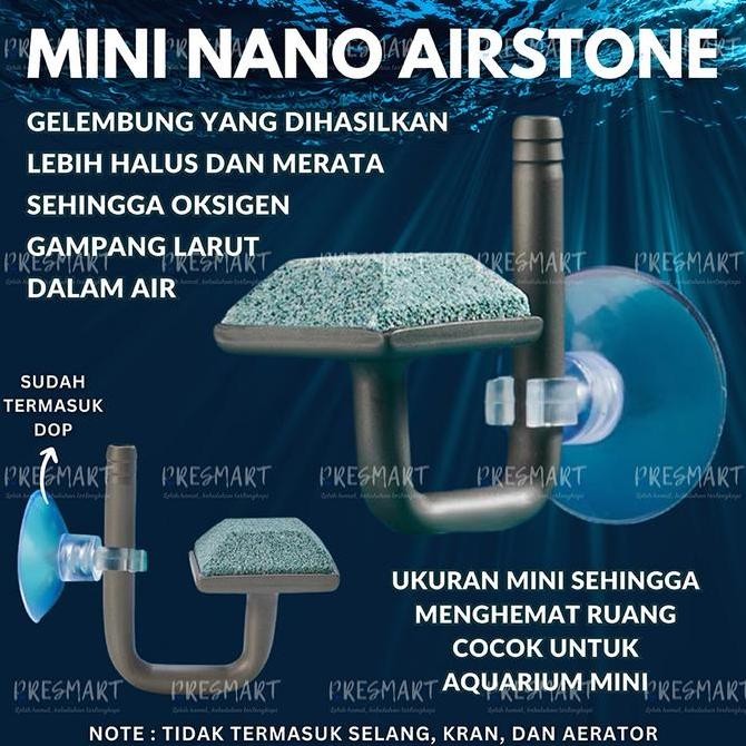 LEIRI- Mini Batu Gelembung Udara Airstone / Mini Airstone Nano / Batu Aerator Nano