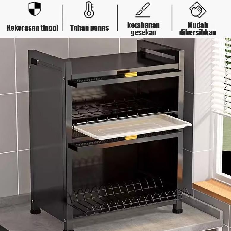 PROMO TataBox Rak Piring Tertutup Rak Cuci Piring  Lemari Piring Kecil Stainless Steel Rak Dapur Dis