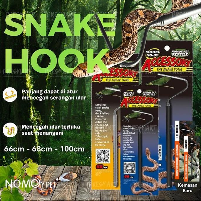 LEIRI- SNAKE HOOK STICK CATCHER TONGKAT PENANGKAP PENGAIT STIK ULAR STAINLESS