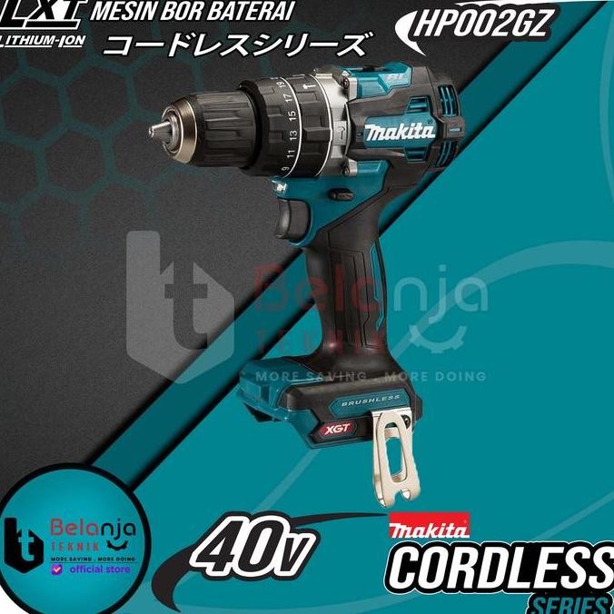 JINICHI- Makita Mesin Bor Baterai Cordless HP002GZ Hammer Driver Drill 40 Volt