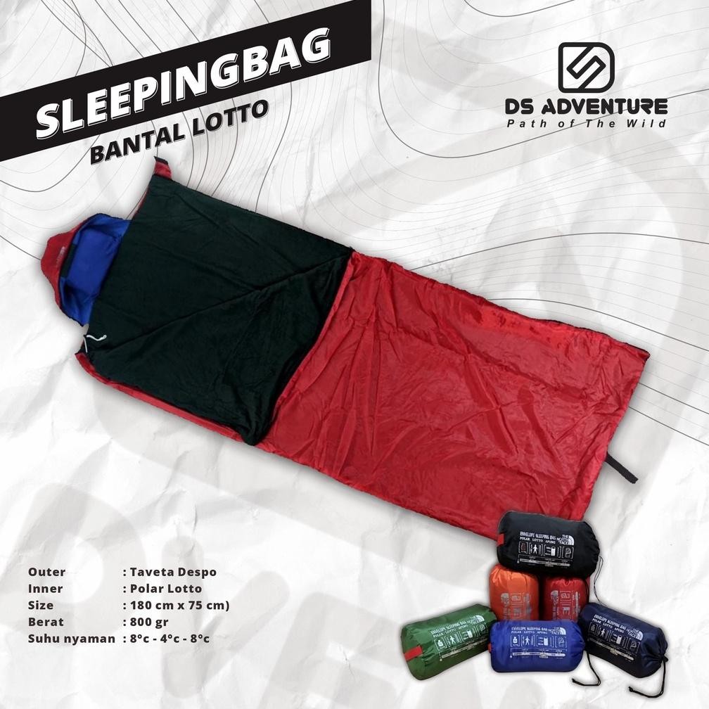 Sleeping bag bantal polar lotto - ultralight - sleeping bag anak & dewasa - sleeping bag camping