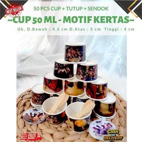 Terlaris cup es cream 100 ml - cup es krim images - cup plastik - isi 50 pcs