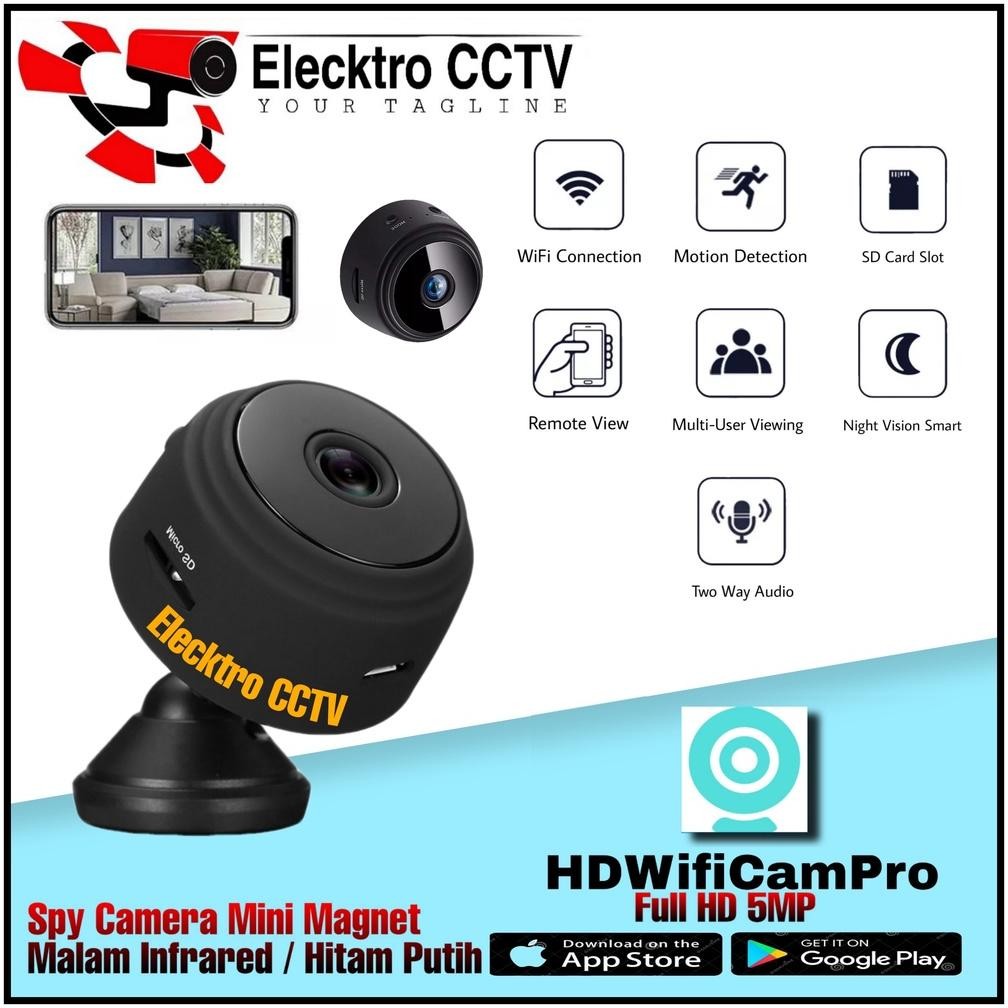 SPY CAM A9 MINI IP CAMERA WIFI HD 1080P SMART CCTV WIRELESS KAMERA PENGINTAI MINI FULL HD IR INFRARE