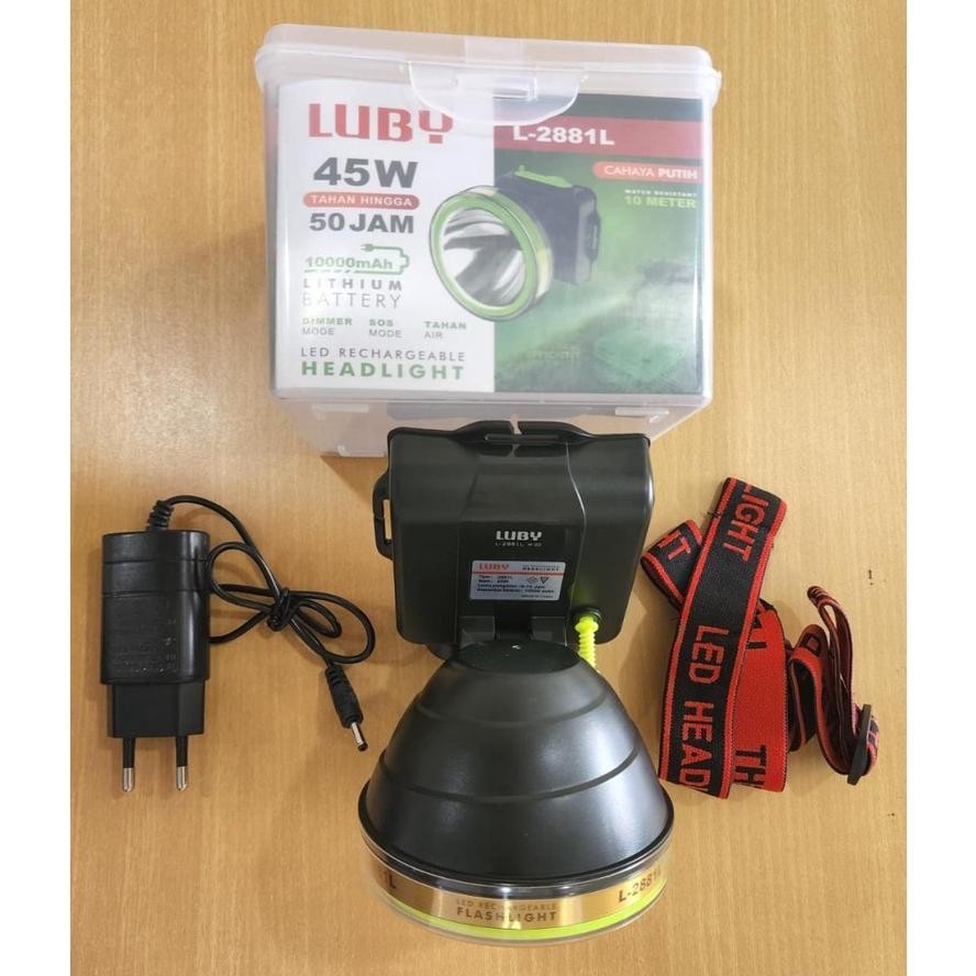 Senter Kepala LUBY 45 watt / LUBY 2881 / L2881 / L-2881 - 2881, Kuning Senter