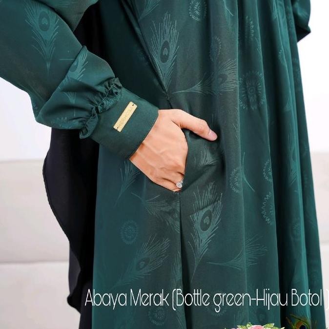 DF315>> ABAYA MERAK ABAYA WARNA HIJAU BOTOL ABAYA EMBOS Polos Muslim Gamis