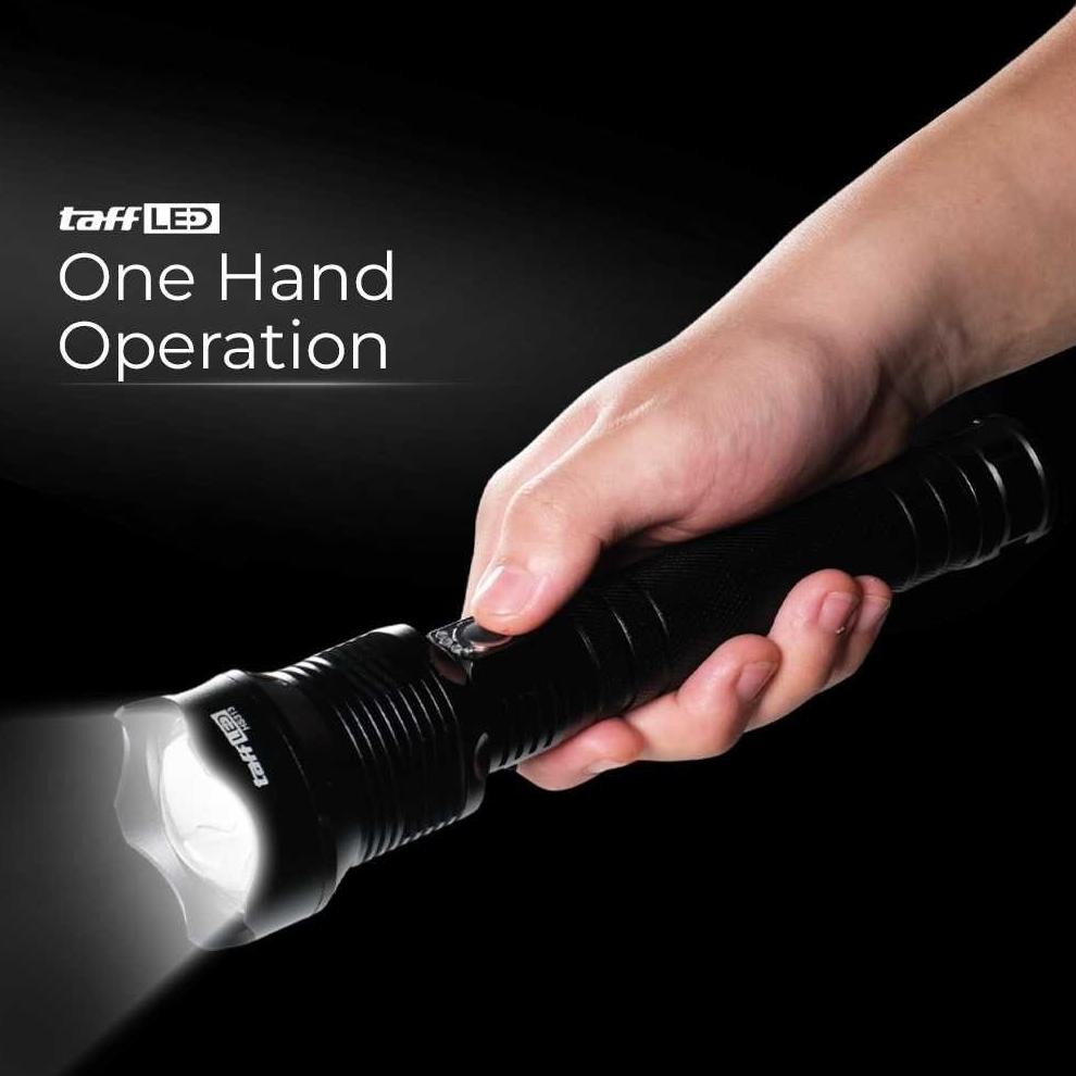 TaffLED Senter LED Long Range Zoom USB Recharge XHP70.2 9000 Lumens - HS313 Senter