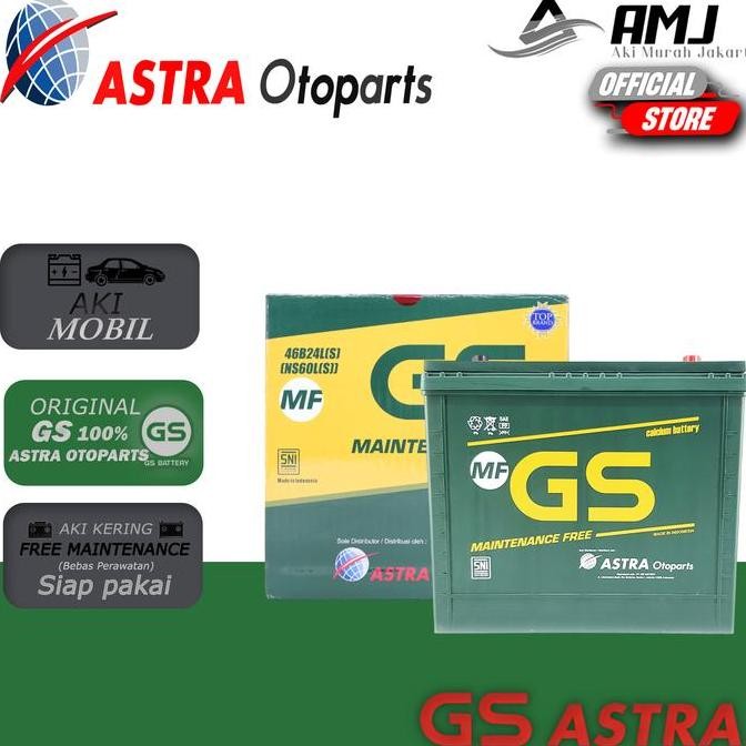 // GS MF Astra Aki Mobil Hyundai Avega Lama NS60LS - 45Ah Aki Kering //