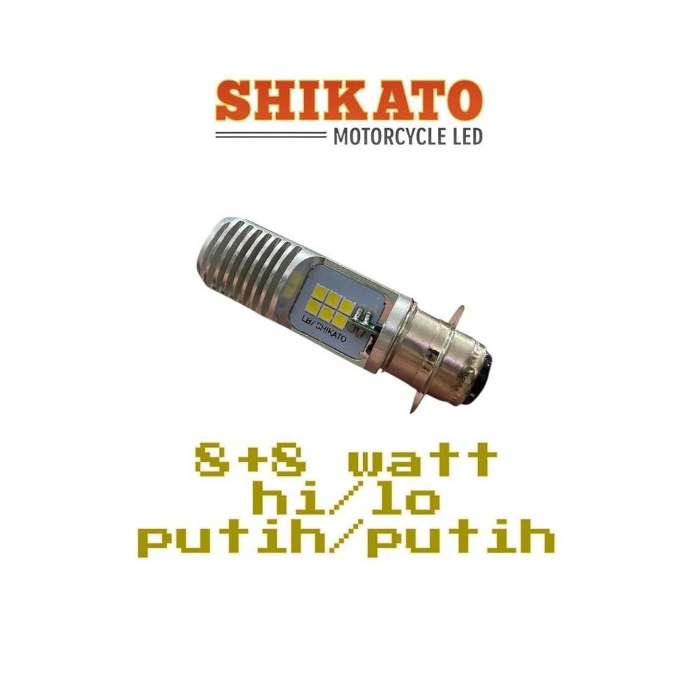 NEW ~ LED H6 12 MATA-LAMPU DEPAN SUPER TERANG-LAMPU DEPAN 8 WATT-H6 12 LED PUTIH/PUTIH