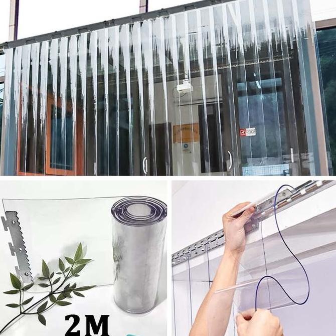 1pcs Tirai Pvc Plastik Tirai Plastik Tirai Plastik Tirai Pvc Bening (Khusus Ruanga Ac)