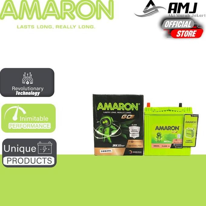 Thebest Amaron GO Aki Mobil Daihatsu Rocky NS40ZL / 38B20L - 35Ah Aki Kering Thebest