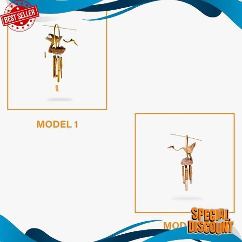 COD Lonceng Angin Bambu Motif Burung - Genta Angin Bambu - Gantungan Bambu - Lonceng Bambu - Lonceng
