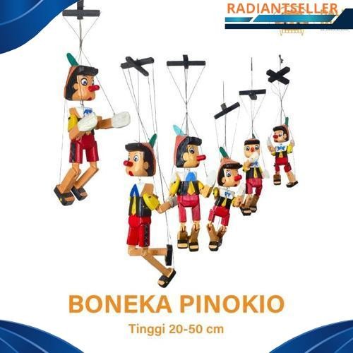 Termurah Boneka Pinokio - Pinokio - Pinokio Kayu - Mainan Pinokio - Pinokio Gantung - Tali - Dekoras