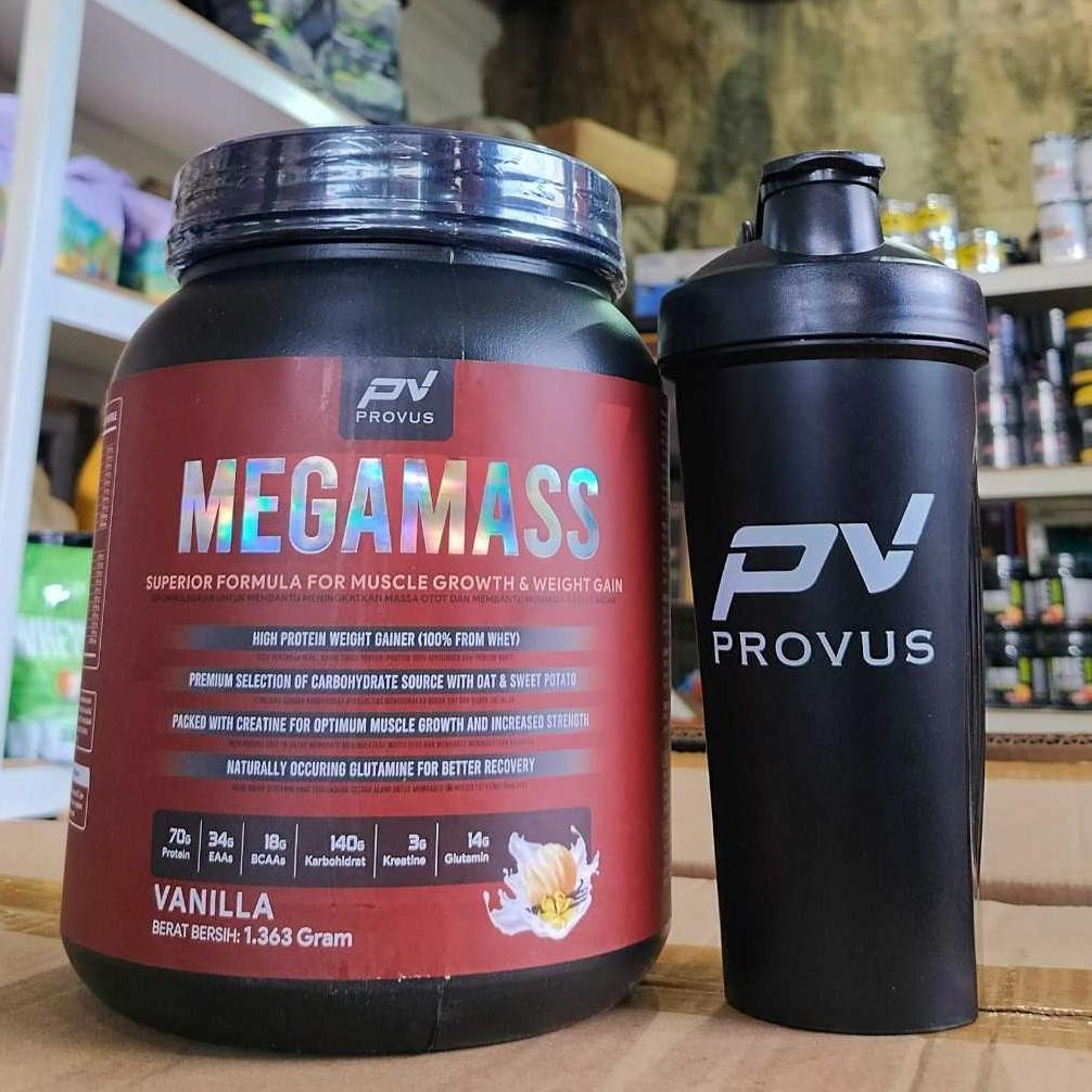 (Promo) Pv Mega Mass Megamass Gainer 3 Lbs 3Lb Lean Weight Gainer Terbaik Bulking Original