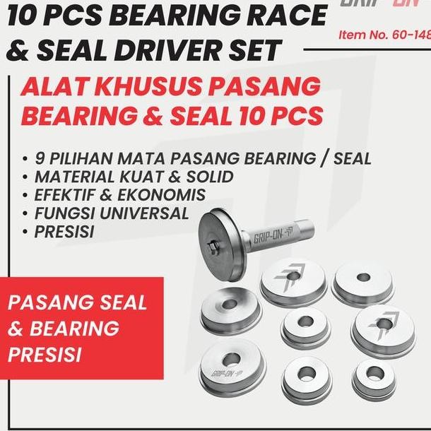 Gripon Bearing Race Seal Driver Set 10Pc Pasang Bearing Seal 10Pcs