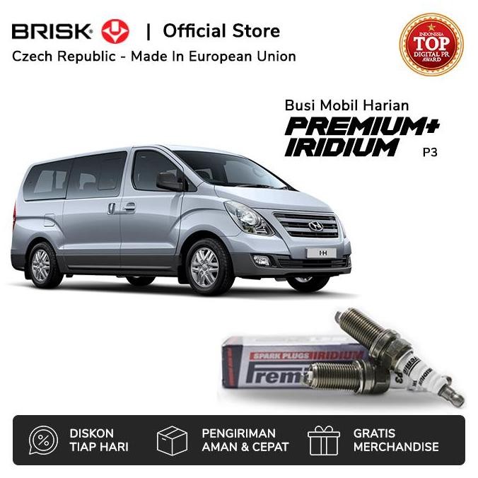 Busi Mobil Hyundai H1 Bensin Brisk Premium Iridium P3 Ready