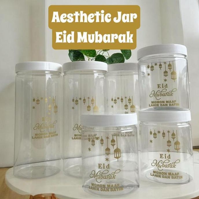 TOPLES LEBARAN IDUL FITRI SET LABEL GOLD EID MUBARAK . aesthetic tempat kue kering snack paket hemat