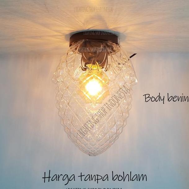 Lampu Plafon Rumah Teras Balkon Minimalis Susu Bening Acrylic