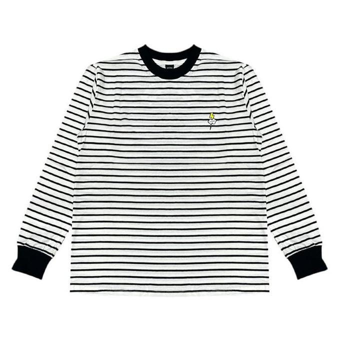 Puddinglane Kaos Unisex Pria Wanita Lengan Panjang Long Sleeve T-shirt Stripe Veronica