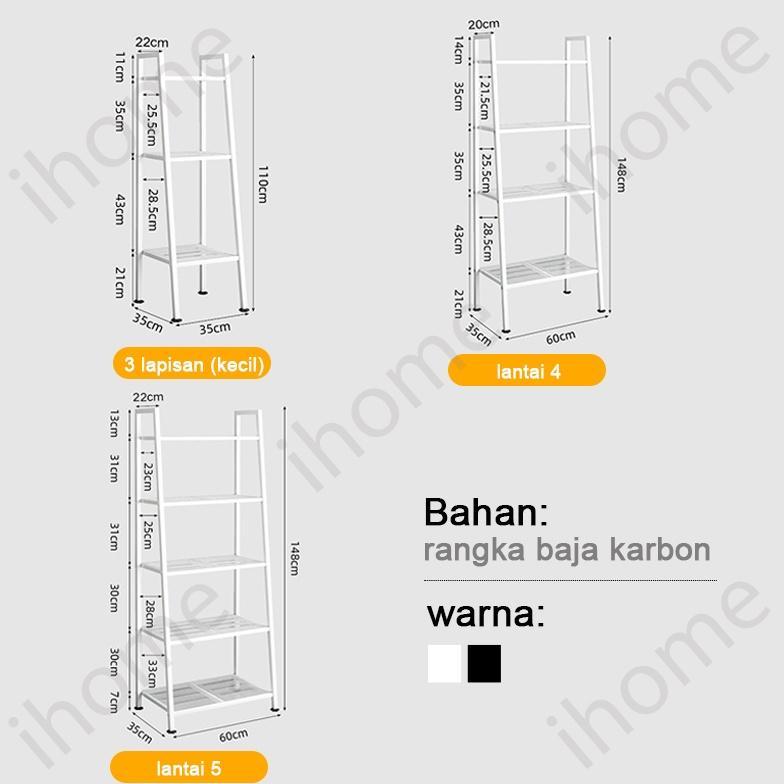 Asd-86 Beli Lokal Bmzar Lerbergo Rak Besi Susun Serbaguna Pajangan Portable Livie Rak Besi Rack Meta