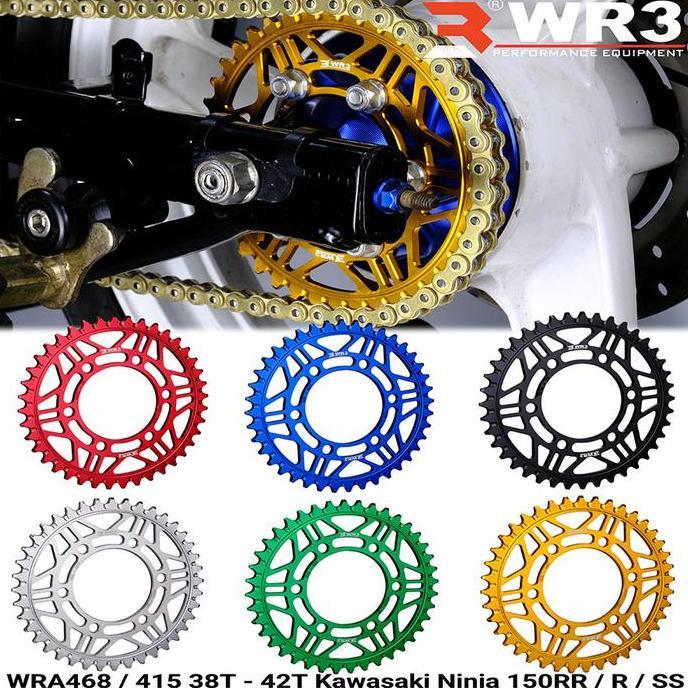[ Gear Racing Belakang WR3 WRA 468-415 Ninja 150 RR / R / SS 38T-42T [