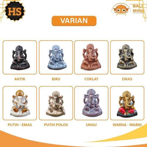 Paling Murah Patung Ganesha ceper 12 cm - Ganesha Resin - Patung Ganesa - Miniatur Ganesha - Ganesa 
