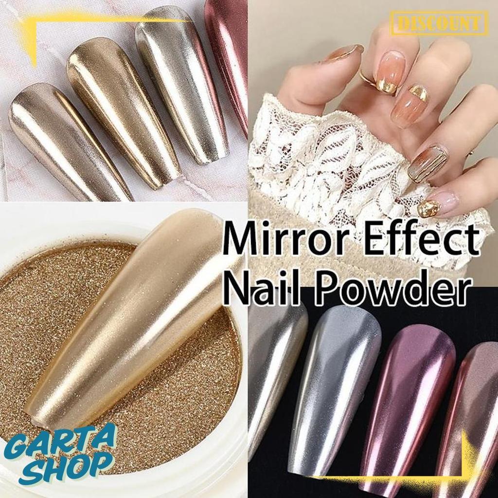 Lagi Diskon Nih Solid Chrome Powder Nail /Powder Silver Chrome Solid/ Powder Chrome Gold/ Gold Powde