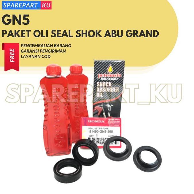 CR - (PROMO) PAKET SEAL SHOCK DEPAN VARIO GRAND SUPRA + OLI SIL SHOK + SEAL TUTUP DEBU BEAT KARBU KA