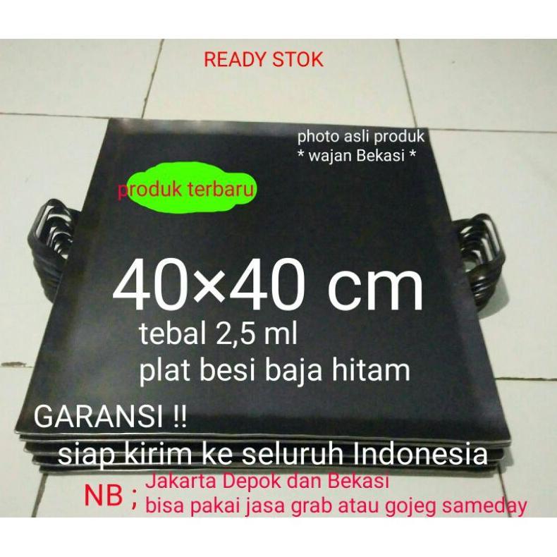 Wajan Roti Bakar plat baja Anti Lengket Penggorengan Pembakaran Pembakaran 40x40cm Datar Martabak Bu