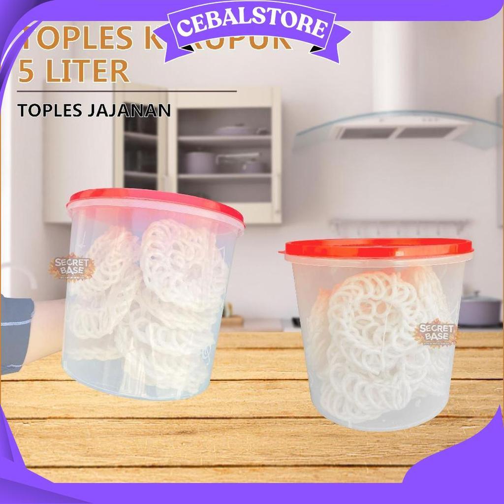 Toples Melodi 5 Liter - Tempat Makanan Plastik 5000Ml / Snack Kiloan Toples /Sealware/Toples Kerupuk