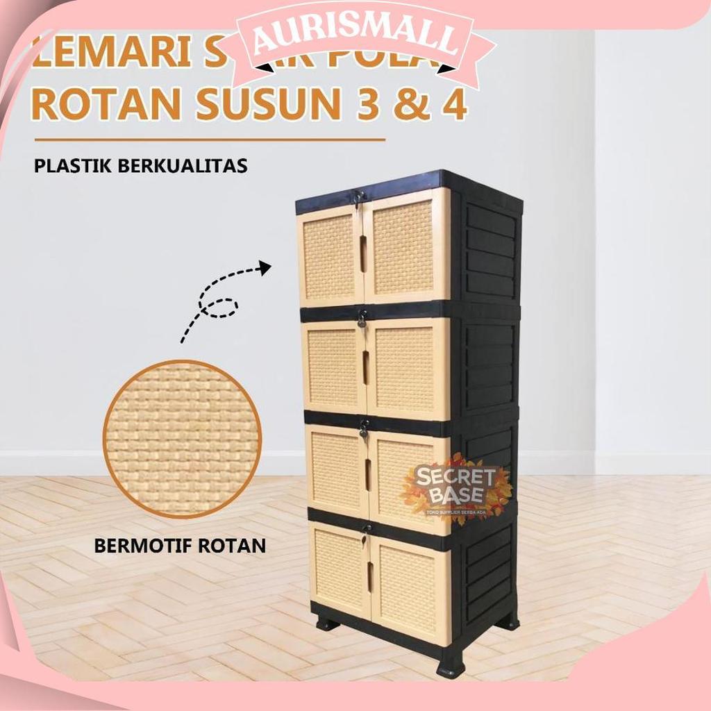 Lemari Star Susun 4 - Kunci / Lemari Pakaian Jumbo / Lemari Plastik Susun Sale